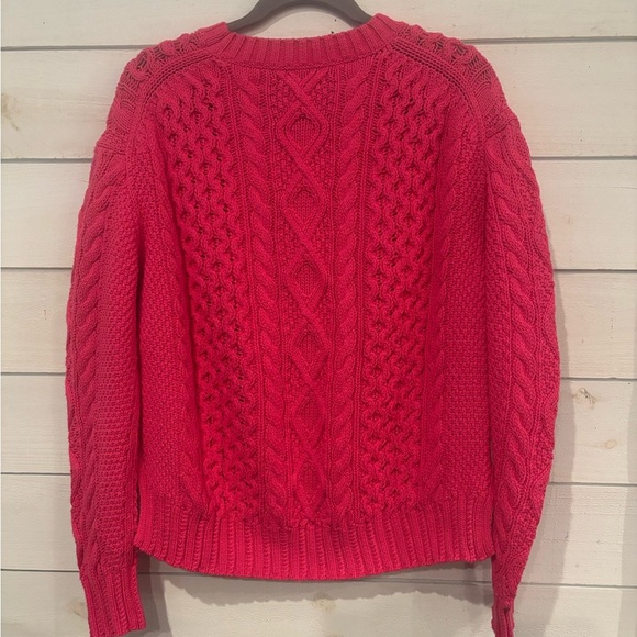 Polo by Ralph Lauren Women's Vibrant Pink Cable Knit Sweater - Picture 8 of 13